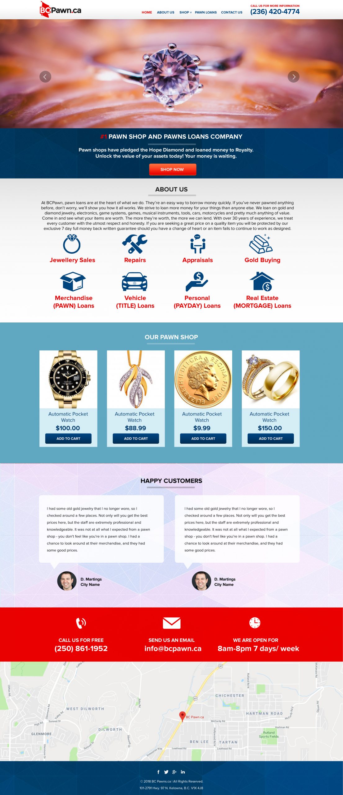 BC Pawn – eCommerce WordPress Responsive Website Design