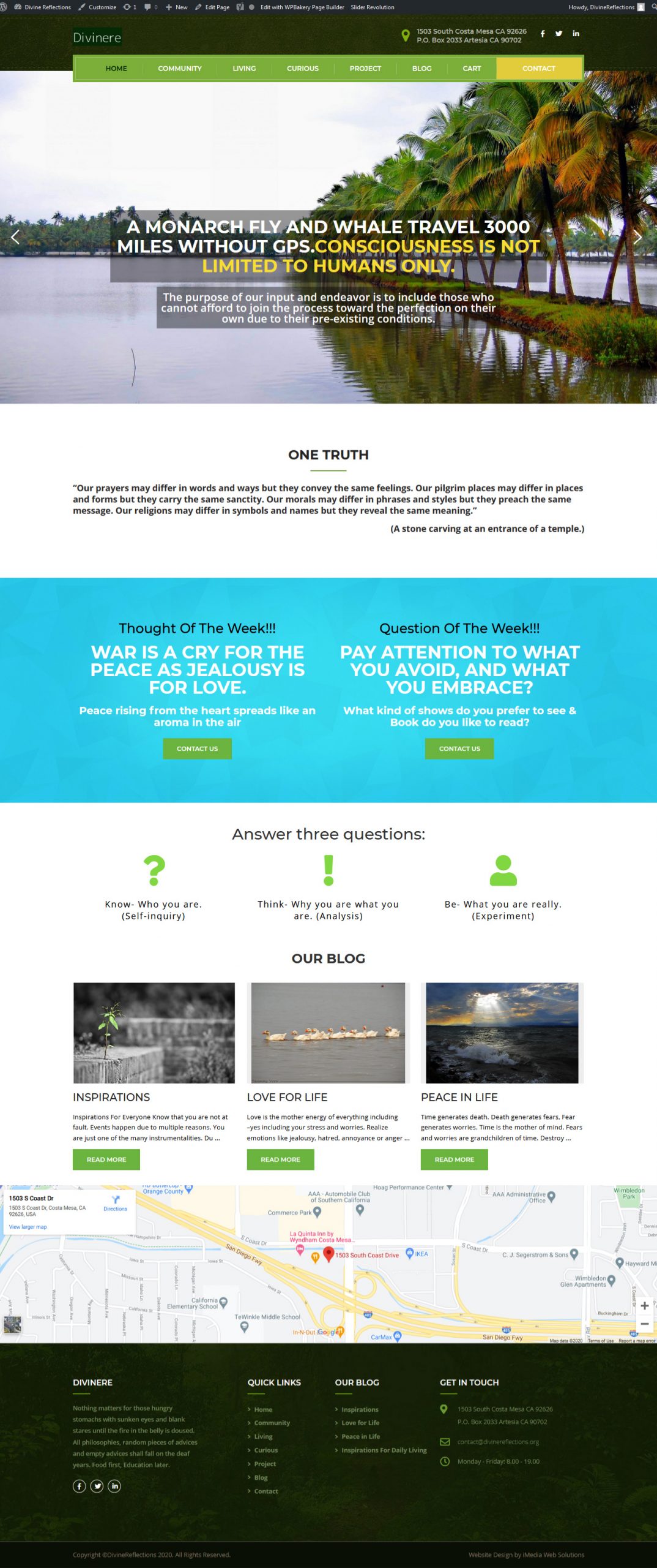 Divine Reflections Website Design