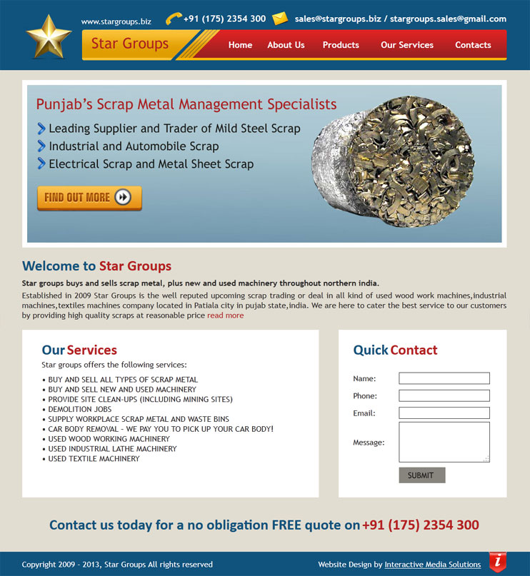 Star Groups Website Design